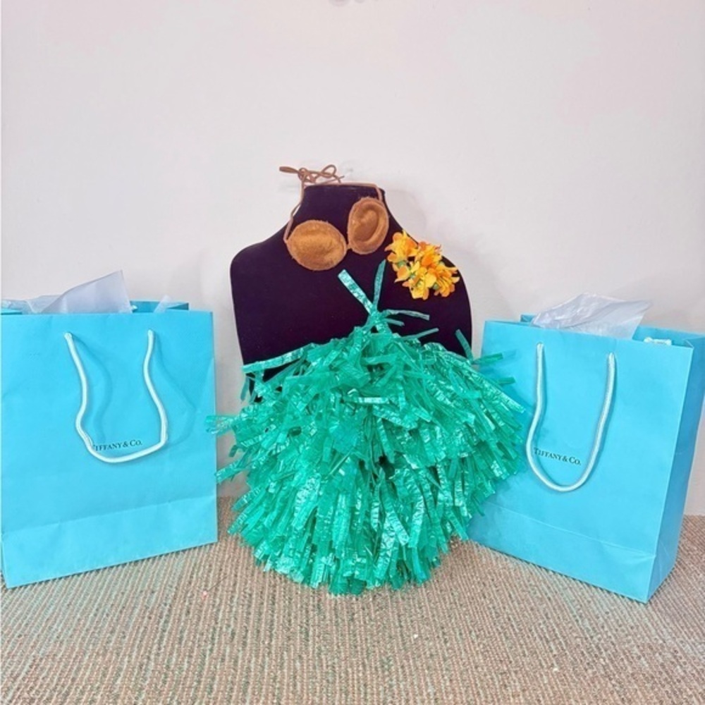 🌸Vintage Build-A-Bear Hulu Outfit (Grass Skirt/Coconut top/Lei Necklace💚🏝️